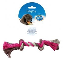 Dogtoy Tug Toy Knotted Rope M 26cm Grey / Pink