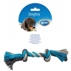 Dogtoy Tug Toy Knotted Rope S 20cm Blue / Grey